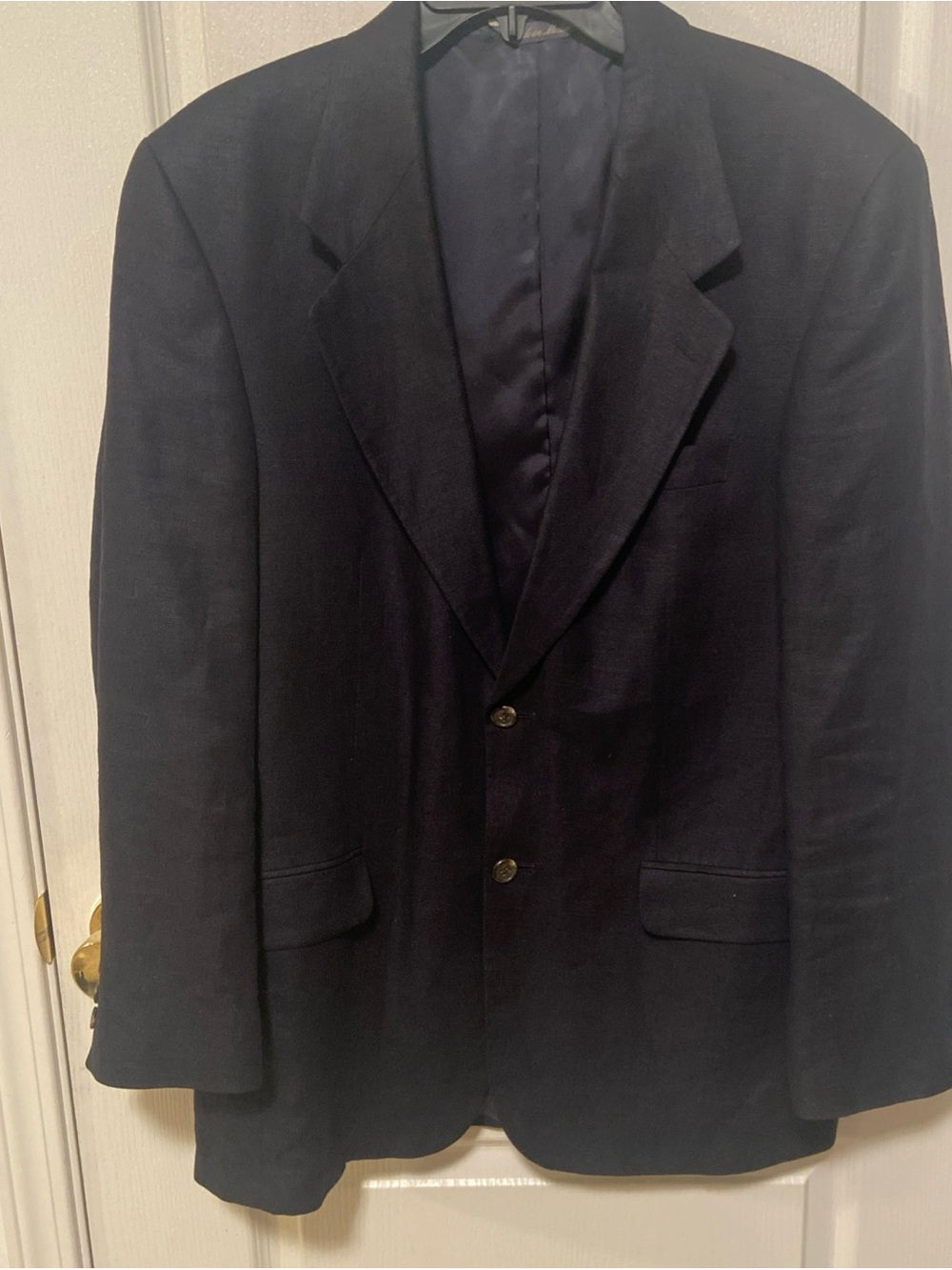Eddie Bauer Men’s Navy Linen Sport Coat View 2